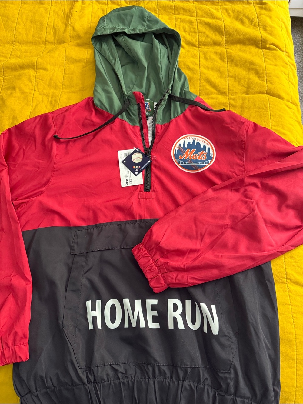 Red & Black Pullover Hoodie Windbreaker